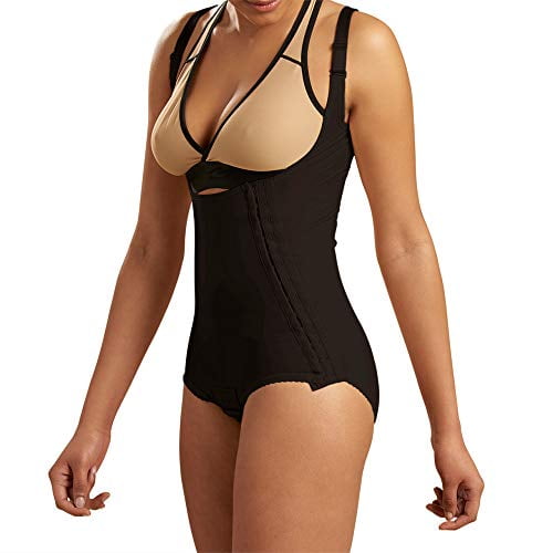 Marena Recovery Panty-Length Post Surgical Compression Girdle, High-Back -  M, Black 