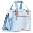 thumbnail image 2 of Fit & Fresh, 24-Can Soft Sided Insulated Cooler Bag, Leak Proof, Portable, Travel, Blue Gingham, 2 of 8