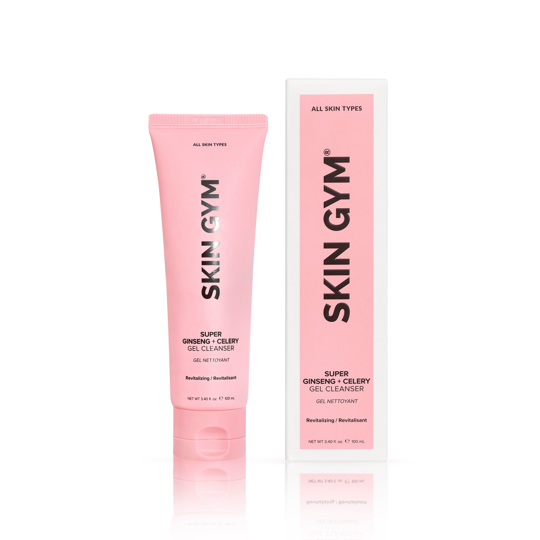 Skin Gym Super Ginseng + Celery Gel Cleanser Facial Cleanser Skin Care, Anti-Oxidant Rich Cleanser with Ginseng, Celery Seed Extract, Vitamins A, K, and C, and Citric Acid 100 ML