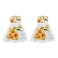 thumbnail image 4 of Tie Hand Towel Finch On Sunflower - Set of 2, 4 of 4