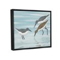 thumbnail image 3 of Stupell Industries Sandpipers Grazing Shallow Beach Water Graphic Art Jet Black Floating Framed Canvas Print Wall Art, Design by Marcus Prime, 3 of 8