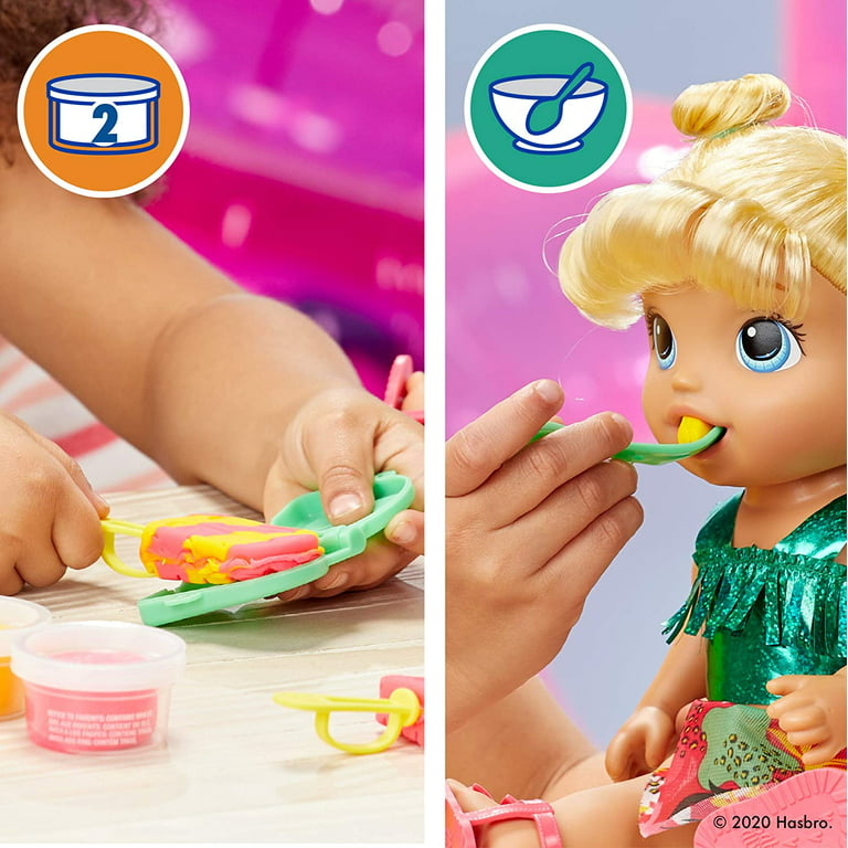 Baby Alive Super Snacks Snackina Lily Baby: Blonde Baby Doll That Eats, with Reusable Doll Food, Spoon and 3 Accessories, Perfec