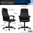 thumbnail image 4 of Techni Mobili Medium Back Manager Office Chair in Black, 4 of 12
