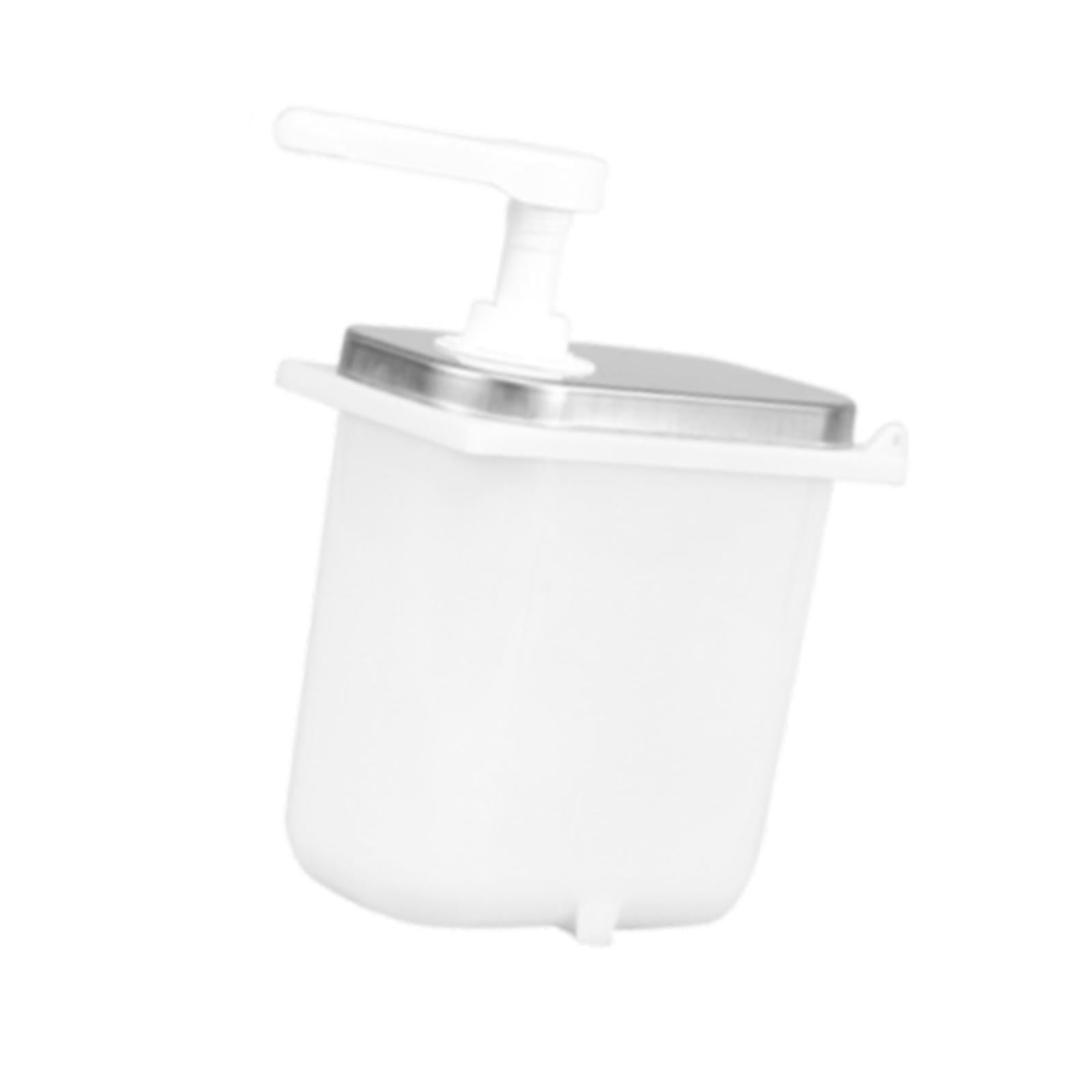 Baoblaze 67.6" Pump Dispenser Syrup Bottle Condiment Condiment Ketchup Syrup 2L White