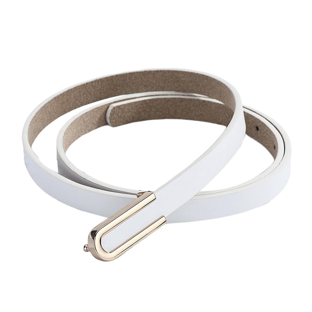 Cinturón de Cuero Soledad para Mujer 105 cm Blanco