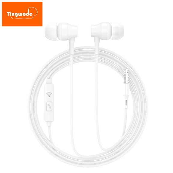 Wired EarBud 3.5mm Voice and Music Tuning Noise Reduction TypeC In-ear Earphones Corded Mobile Phone Earbuds Up to 65% off!