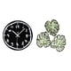 thumbnail image 1 of Reloj de pared,Reloj de pared silencioso y decorativo que no hace tictac,Placa de pared con hojas de palma,Decoración de pared de madera con hojas de palma,Adorno de madera con decoración de, 1 of 8