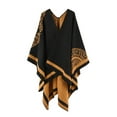thumbnail image 1 of Minnieouse Poncho grueso de otoño e invierno para mujer, capa portátil para mantener el calor, chal cálido para fiestas, vestirse para viajes Abrigos y chamarras Amarillo, 1 of 6