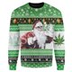 thumbnail image 3 of Suéter feo de punto divertido de Navidad de algodón con diseño de Papá Noel para mascotas, suéter informal vintage de invierno estilo Harajuku, jersey retro de manga larga con impresión 3D, 3 of 5
