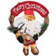 thumbnail image 1 of Corona navideña para puerta de entrada, coronas de puerta de 34 cm, colgador de puerta navideño, decoración de pared para coche (Papá Noel Claus), 1 of 5