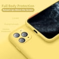 thumbnail image 4 of Designed for iPhone 11 Pro Max Case, Silicone Ultra Slim Shockproof Phone Case with Soft Anti-Scratch Microfiber Lining,[Enhanced Camera Protection], 6.5 inch, Yellow, 4 of 13