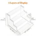 thumbnail image 4 of Lifewit 4 Tier Clear Display Risers Stand, Plastic Risers for Display, Plastic Perfume Organizer, Display for Figures, Cupcake, Dessert, Desktop Stand for Organization and Decor, 3pack, 9inch, 4 of 8