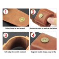 thumbnail image 3 of Lighter Pouch with Pocket Belt Loop PU Holder Anti Scratch Soft Lining Magnetic Buckle Lighter Waist Case for Outdoor Brown, 3 of 4