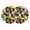 Yellow, variant on Red Grey Abstract Round 15 Inch Placemats Set of 4, Modern Geometric Ombre Artwork HeatResistant Non Slip Place Mats for Dining Table, Wipeable Braided Kitchen Table Mats for Housewarming