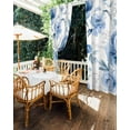 thumbnail image 5 of nqOlkjepod Outdoor Curtains for Patio Waterproof, Blue Ombre Flowers Outdoor Privacy Panels Grommet, Simple Country Spring Botanical Plant Blackout Outside Curtains for Porch 54"x95", 2 Panels, 5 of 8