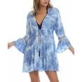 thumbnail image 2 of Raviya Womens Plus Tie-Dye Kimono Cover-Up, 2 of 4