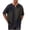 Mens Shirts Black, variant on Big and Tall Mens Fashion Pullover Ombre Tie Dye Notch V-Neck Short Sleeve Shirt Top Loose Streetwear Fathers Day Gift M-5XL