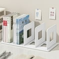 thumbnail image 4 of Book Organizer File Holder PP Minimalist Vertical 4 Slots File Sorter for Classroom Office Desktop Home White, 4 of 10