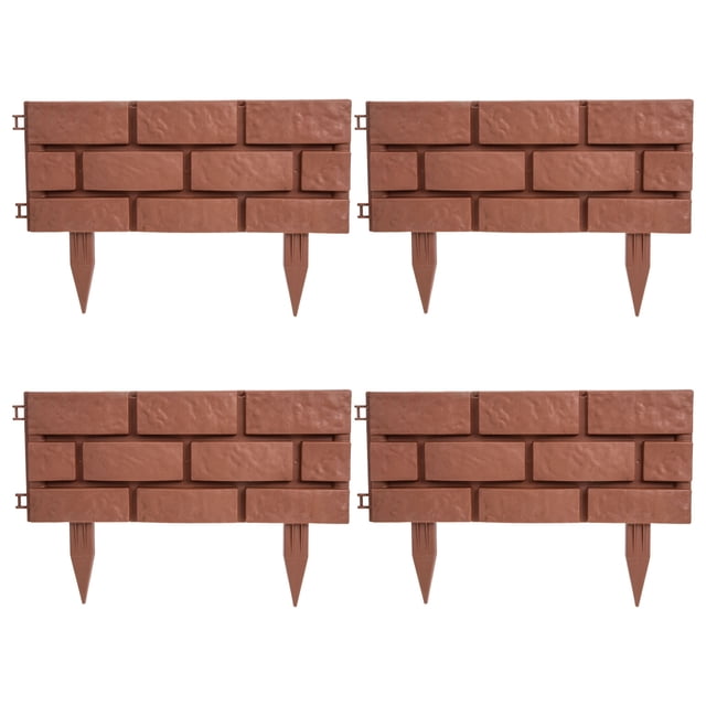 SHISUYAN 4pcs European Style Garden Fence Plastic Garden Fence Practical Garden Small Fence