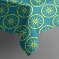 thumbnail image 5 of Yellow Lemon Fruit Slices Blue Pattern Square Tablecloth,Waterproof Square Table Cover,Wipeable Spillproof Washable Table Cover for Home Kitchen Party Decor 60"x60"(152x152cm), 5 of 6