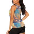 thumbnail image 3 of Lsque Sunshine Colorful Cloud Rabbit Printed Workout Tank Tops for Women, Athletic Sports Tank Tops, Compression Sleeveless Dry Fit Shirts,Sleeveless Yoga Shirt-X-Large, 3 of 9