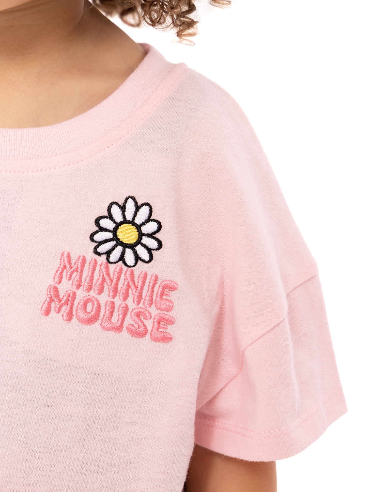 Minnie Mouse Toddler Girls Short Sleeve Peplum Tee with 3-D Bag, Sizes 12M-5T