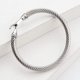 thumbnail image 5 of Pulsera Elegante pulsera fina de acero inoxidable con cable y Ho, 5 of 5