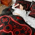 thumbnail image 4 of Castle Fairy Children Hexagon Gamer Twin Bedding Sets,Video Game Bedding Comforter Set, 4 of 8