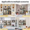 thumbnail image 6 of Country Flower Kitchen Curtains Small Short 39 Inch Length, Retro Western Texas Star Butterfly Bird Grommet Bedroom Living Room Curtains, Light Filtering Cafe Curtain Drapes 2 Panels Set 55''x39'', 6 of 9