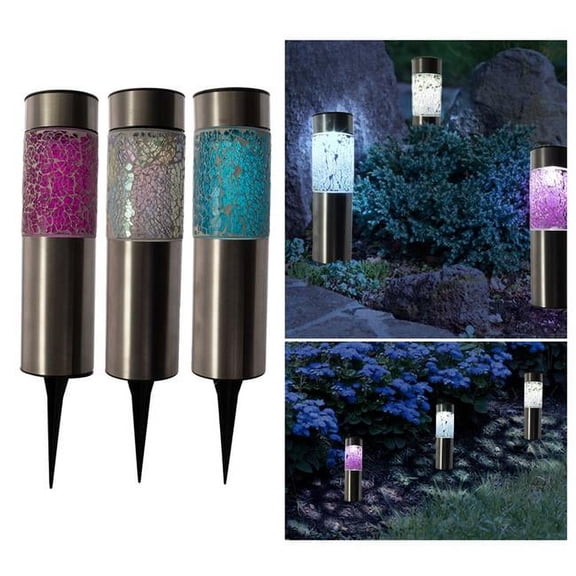 Solar Stainless Steel Pathway Light, Set of 3