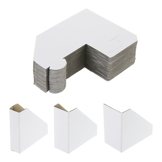 Uxcell 60 Pack Adjustable Cardboard Corner Protector, Cardboard Edges Protector 9.5x9.5cm Fits 1, 1.5 and 2 Inch White