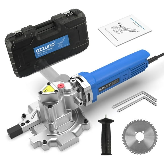 AZZUNO 1450W Electric Rebar Cutter Portable Cutting Saw Cutting up to 3/2In 4-40mm