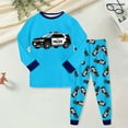 thumbnail image 2 of Gubotare Little Boys Pajamas 2 Pieces Long Set Cotton Sleepwear Kids Excavator Pjs Toddler Winter Clothes Jammies Size 2-7T Sky Blue,Size 7-8 Years, 2 of 6