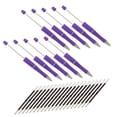 thumbnail image 2 of 10x bolígrafo con cuentas surtidas, bolígrafo, arte de papelería, dibujo, bolígrafos con cuentas, bolígrafo Rollerball para exámenes, tomar notas, violeta fluorescente, 2 of 8