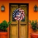 thumbnail image 4 of Ganfancp Guirnalda Del Día de La Independencia Decoración Del Porche Puerta de Entrada Corona Colgante de Exterior Decoración Liquidación Ventas Hoy Ofertas Prime 1Pc Decoración, 4 of 6