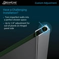 thumbnail image 3 of DreamLine Unidoor-X 52 in. W x 72 in. H Frameless Hinged Shower Door in Satin Black, 3 of 13