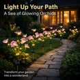 thumbnail image 3 of Rirool Solar Orchid Flower Garden Stake Lights, 7 Heads Warm White Solar Lights Outdoor Waterproof, Decorative Lights for Yard Lawn Patio Pathway, Pink 2 Pack, 3 of 8