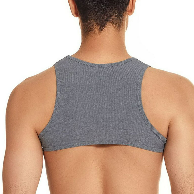 Men Sports Bra Crop Tank Top Vest Y-Back Fitness Muscle T-shirt Clubwear  Costume 