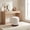 White + Brown, variant on ELLEGNT 400 Lbs Capacity Swivel Footstool – Boucle Ottoman with Hidden Storage, 360° Rotation, White and Brown