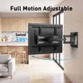 thumbnail image 6 of MountFTV Full Motion Swivel TV Wall Mount Bracket for 26-70 inch Flat Curved TVs, Hold up to 99 lbs,Max 400x400mm, Fits 12″/16″ Wood Studs with Articulating Dual Arms, 6 of 11