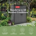 thumbnail image 4 of Keter Cortina Alto Vertical Durable Resin Outdoor Storage Shed with Heavy Duty Floor and Locking Latch Double Doors, Graphite, 4 of 15