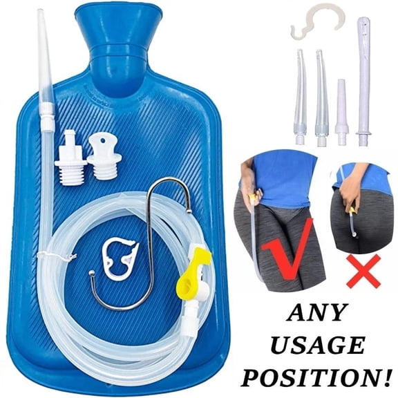 Enema Kit 2L Enema Bag for Colon Detox Cleanse Enemas Coffee Enemas at Home Douche Colon Detox Cleanse Kit
