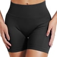 thumbnail image 2 of Women Workout Gym Impact Shorts Hidden Scrunch Butt Lifting(BLACK S), 2 of 5