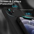 thumbnail image 5 of Compatible with iPhone 12 Case with Screen Protector,Enhance Camera Protection,Soft Flexible Silicone Gel Rubber Bumper Cover,Slim Fit Protective Phone Case 6.1" for Women Girls Black, 5 of 7