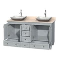 thumbnail image 2 of Wyndham WCV800060DOYIVGS3MXX Acclaim Floor Mount Ivory Marble Top Vanity in Oyster Gray, 2 of 2