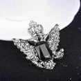 thumbnail image 3 of Broche de águila de cristal con forma de botón para camisa, accesorio para traje, para hombre y mujer Plata + negro, 3 of 8