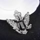 thumbnail image 3 of Broche de águila de cristal con forma de botón para camisa, accesorio para traje, para hombre y mujer Plata + negro, 3 of 8