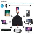thumbnail image 4 of Upgraded Unisex Knit Bluetooth Beanie Hat Headphones V4.2 Unique Christmas Tech Gifts for Men/Dad/Women/Mom/Teen Boys/Girls Stocking Stuffer w/Built-in Stereo Speakers (Red), 4 of 7