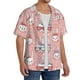 thumbnail image 2 of Fotbe Girl Rabbit Camisa Estampada de Manga Corta para Hombre, Casual de Verano, Estilo Playero, Sin Arrugas-X-Large, 2 of 5
