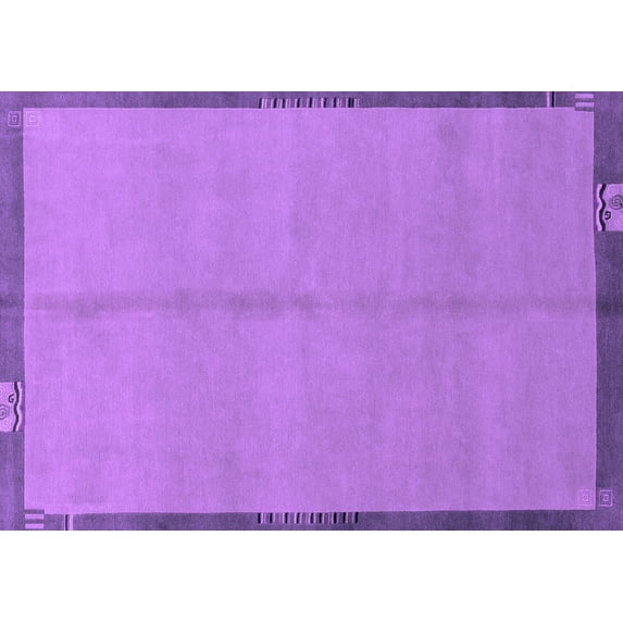 Ahgly Company Indoor Rectangle Abstract Purple Modern Area Rugs, 7' x 9'